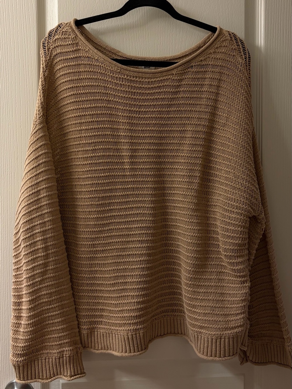 Aerie Sunkissed Textured Off-The-Shoulder Sweater - Toasted Almond, Large